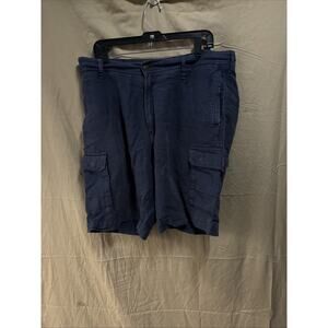 Mens Indigo Denim Co. Blue Cargo Shorts Graded Size 36